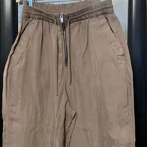 Zara Taupe Elastic Waist Pants